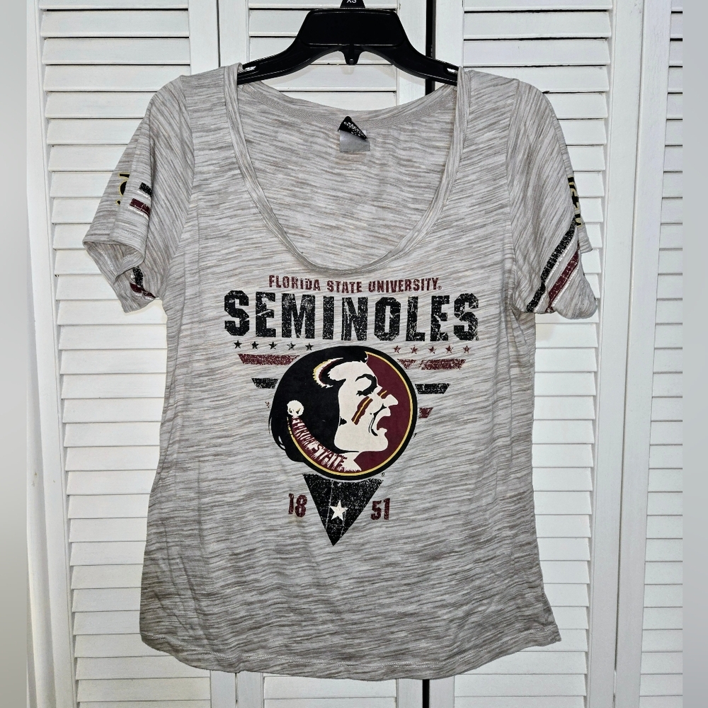 Creative Apparel Florida State University Seminoles Women's L Gray T-Shirt